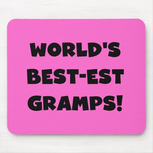 Black Text World's Best-est Gramps Gifts Muismat (Voorkant)