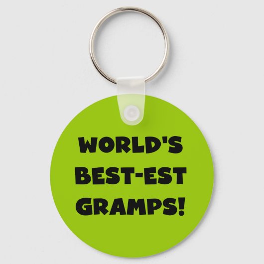 Black Text World's Best-est Gramps Gifts Sleutelhanger (Voorkant)