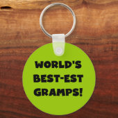 Black Text World's Best-est Gramps Gifts Sleutelhanger (Voorkant)