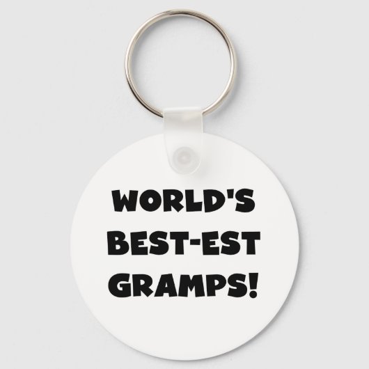 Black Text World's Best-est Gramps Gifts Sleutelhanger (Voorkant)
