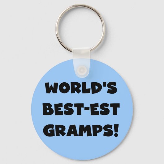 Black Text World's Best-est Gramps Gifts Sleutelhanger (Voorkant)