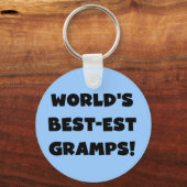Black Text World's Best-est Gramps Gifts Sleutelhanger (Voorkant)