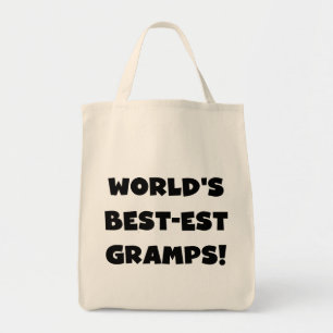 Black Text World's Best-est Gramps Gifts Tote Bag