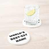 Black Text World's Best-est Nani T-shirts en gesch Zandsteen Onderzetter (Zijkant)