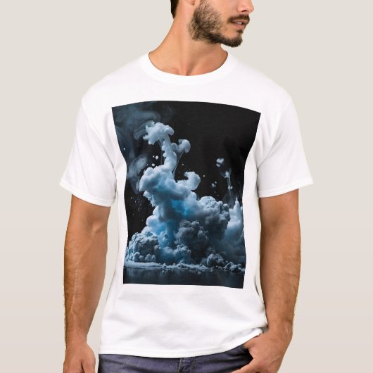 Black & Tha Smoke Abstract T-shirt (Voorkant)