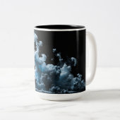 Black & Tha Smoke Abstract Tweekleurige Koffiemok (Voorkant rechts)