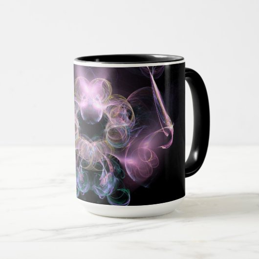 Black & Tha Smoke Modern Abstract Mok (Voorkant rechts)