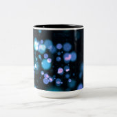 Black & Tha Smoke Modern Abstract Tweekleurige Koffiemok (Center)