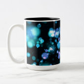 Black & Tha Smoke Modern Abstract Tweekleurige Koffiemok (Links)