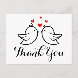 Black Thank You Lovebirds - Huwelijk, Vrijgezellen Briefkaart