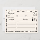 Black Thats Amore Vrijgezellenfeest Recept Kaart (Voorkant)