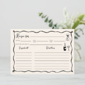 Black Thats Amore Vrijgezellenfeest Recept Kaart (Staand voorkant)