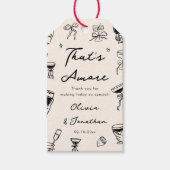 Black That's Amore Wedding Engagement Party Cadeaulabel (Voorkant)