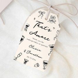 Black That's Amore Wedding Engagement Party Cadeaulabel