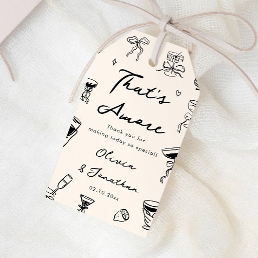 Black That's Amore Wedding Engagement Party Cadeaulabel