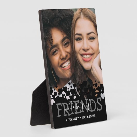 Black The Best Friends Photo Fotoplaat (Zijkant)