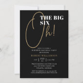 Black The Big 60th Surprise Birthday Invitation Kaart (Voorkant)