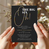 Black The Big 60th Surprise Birthday Invitation Kaart