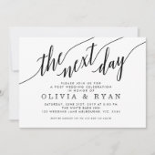 Black The Next Day Wedding Celebration Kaart (Voorkant)