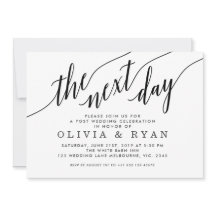 Black The Next Day Wedding Celebration