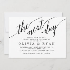 Black The Next Day Wedding Celebration Kaart