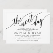 Black The Next Day Wedding Celebration Kaart (Voorkant / Achterkant)