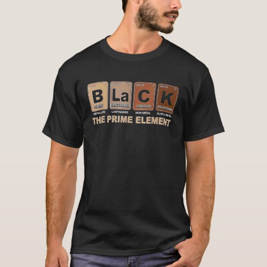 Black The Prime Element Black History Month Period T-shirt (Voorkant)