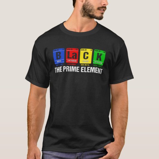 Black The Prime Element Black History Month Period T-shirt (Voorkant)