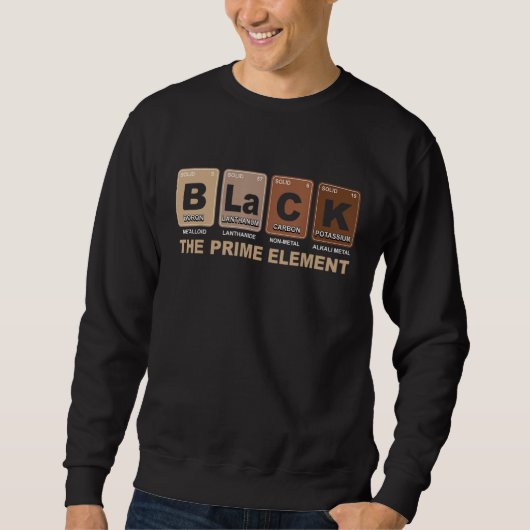 Black The Prime Element Black History Month Period Trui (Voorkant)