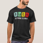 Black The Prime Element Chemistry Science Black Hi T-shirt<br><div class="desc">Zwart de zwarte geschiedenis van de chemie van het eerste element</div>