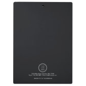 Black Theme Custom Logo Gedrukte Business Promo Klembord (Achterkant)