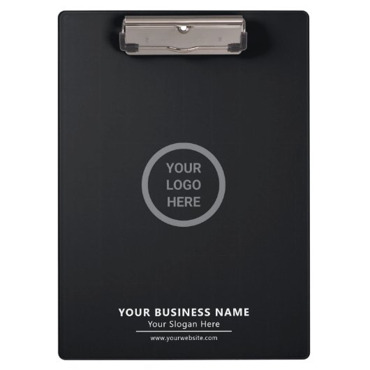 Black Theme Custom Logo Gedrukte Business Promo Klembord (Voorkant)