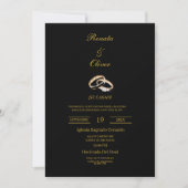 Black theme wedding ring Spanish Wedding Kaart (Voorkant)