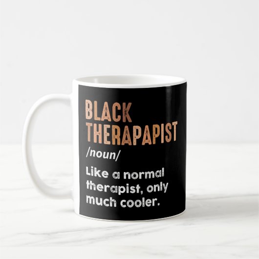 Black Therapist Definitie Grappig Afro-Amerikaans Koffiemok (Links)
