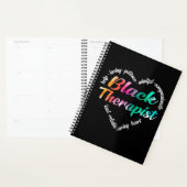Black Therapist Heart Word Cloud Waterverf Planner (Display)