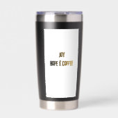 Black thermal tumbler geïsoleerde drinkbeker (Voorkant)