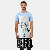 Black Thick Chick Plump Hot en Temping PHAT Schort (Gedragen)