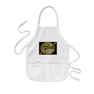 Black Thread-Waist Wasp Halloween Kinder Apron Kinder Schort