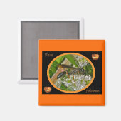 Black Thread-Waist Wasp Halloween Magnet (Voorkant / Achterkant)