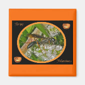Black Thread-Waist Wasp Halloween Magnet (Voorkant)