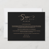 Black Three Photos Collage Wedding Funny Script (Achterkant)