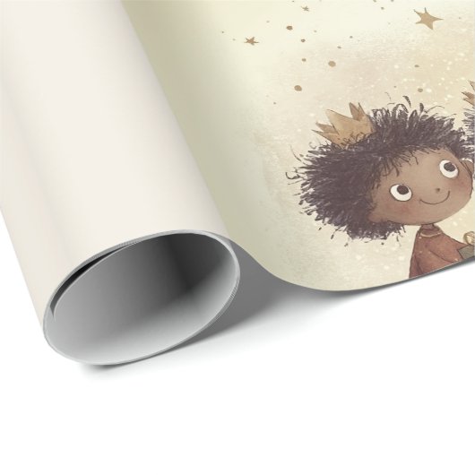 Black Three Wise Men Nativity Wrapping Paper 1 Cadeaupapier (Rol Hoek)