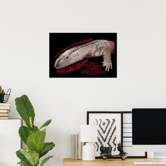 Black Throat Monitor Poster (Thuiskantoor)