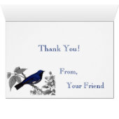 Black Throated Blue Warbler Bird Hartelijk dank (Binenzijde Horizontaal (Onderkant))