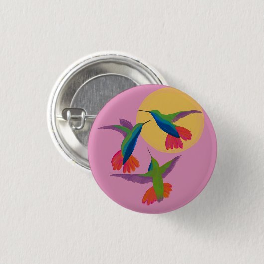 Black Throated Mango Hummingbird Art Ronde Button 3,2 Cm (Voorkant /achterkant)