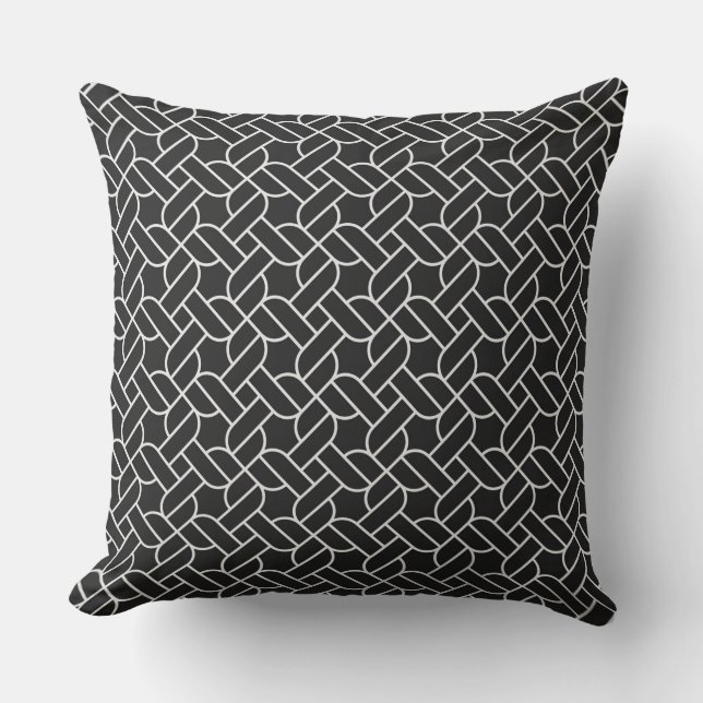Black Throw Pillow Kussen (Voorkant)