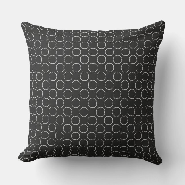 Black Throw Pillow Kussen (Voorkant)