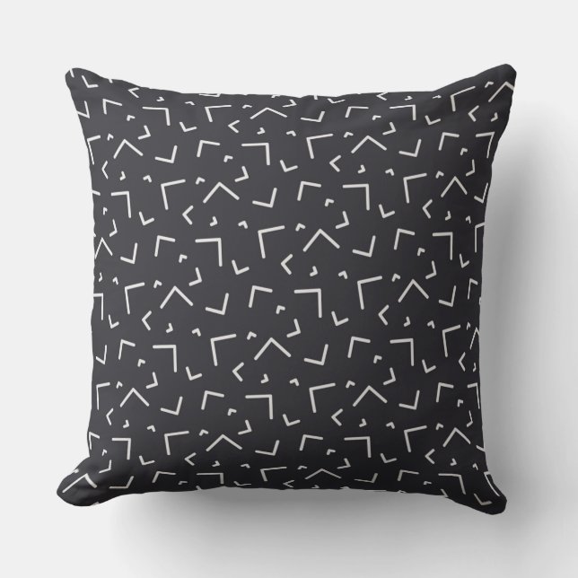 Black Throw Pillow Kussen (Voorkant)