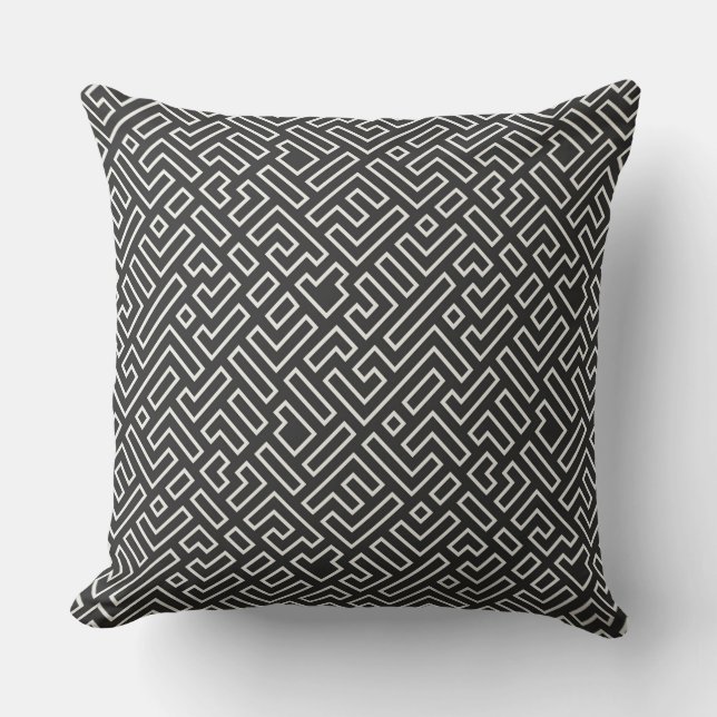 Black Throw Pillow Kussen (Voorkant)