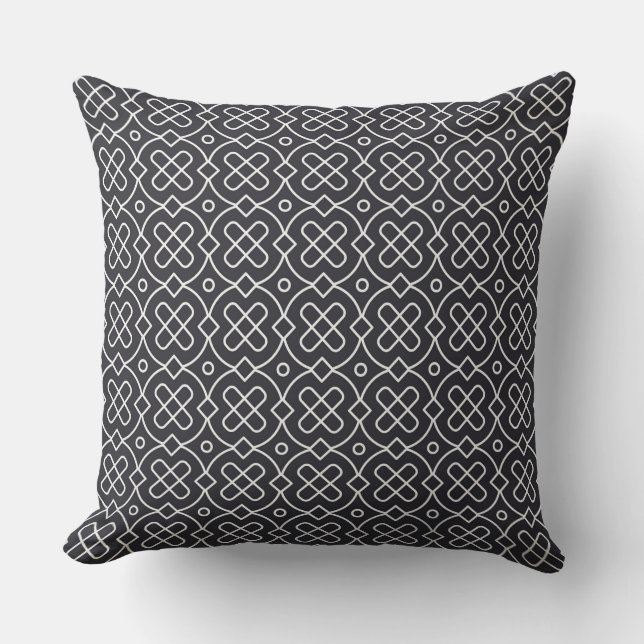 Black Throw Pillow Kussen (Voorkant)